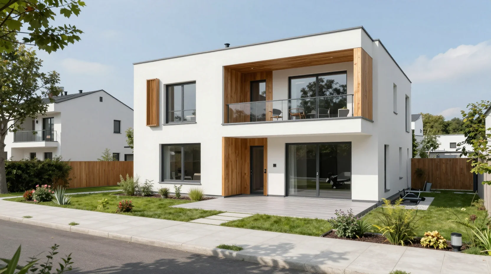 Modernes Einfamilienhaus mit Garten