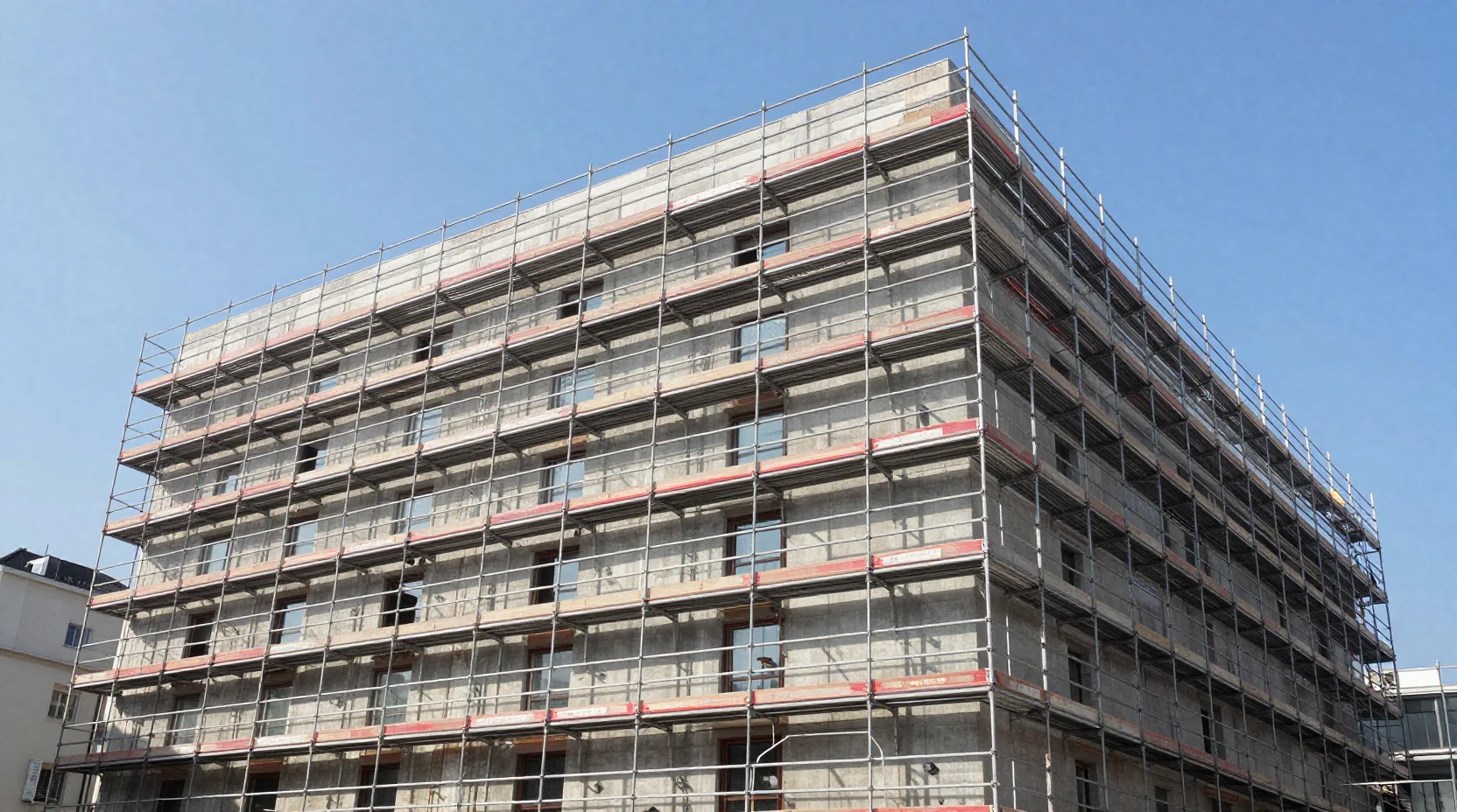 Modernes Bauprojekt in der Umsetzung