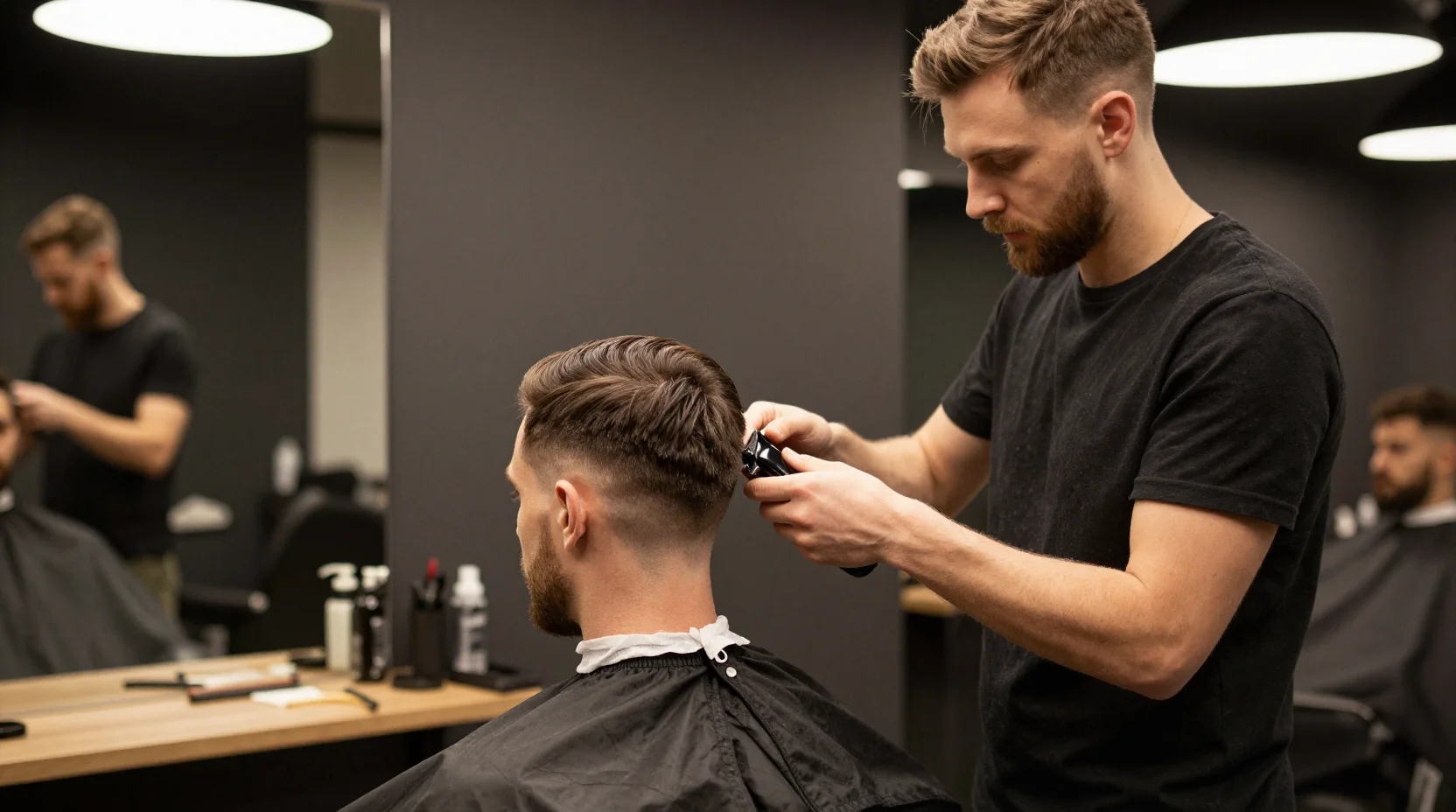 Herrenhaarschnitt im Salon