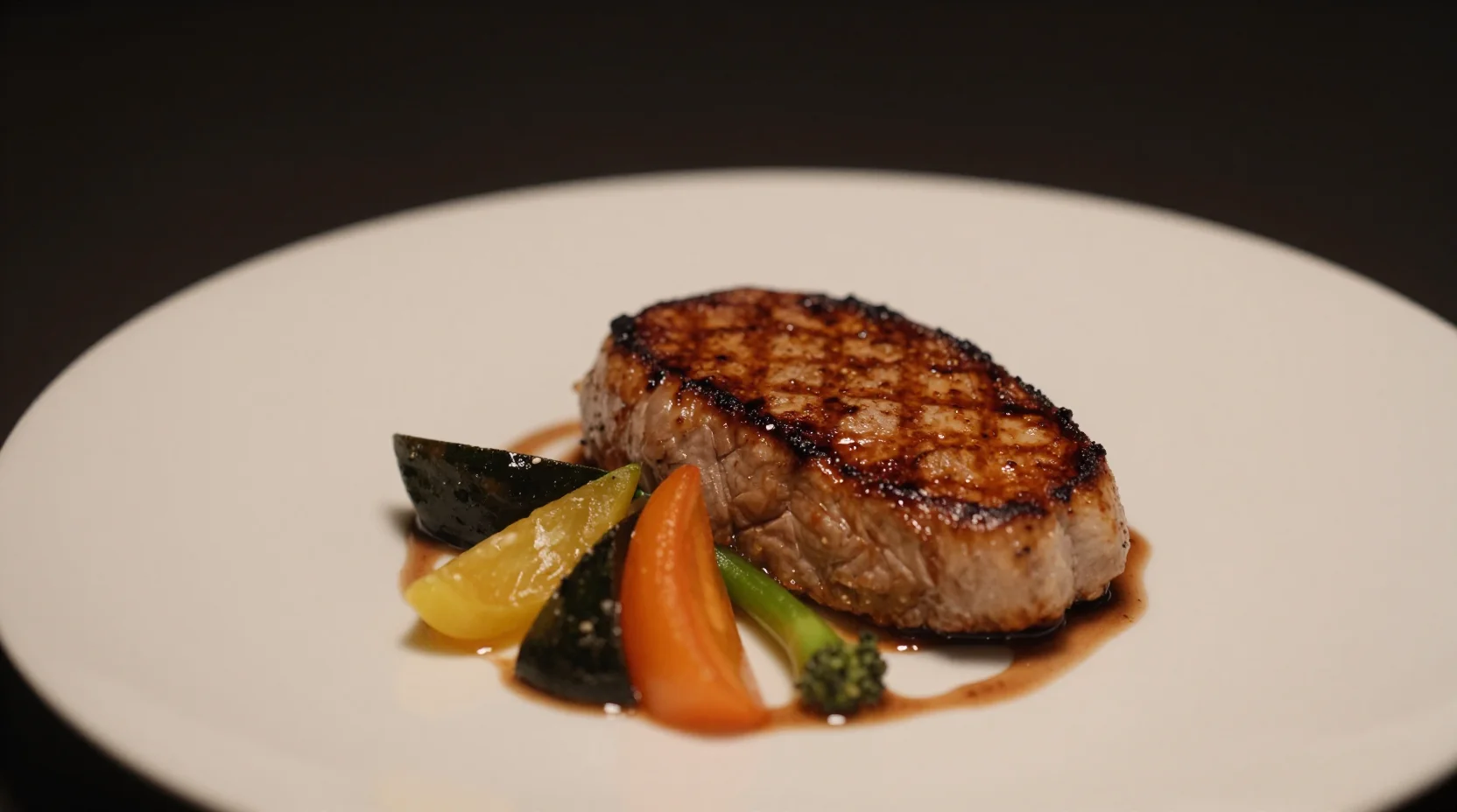 Plat principal raffiné servi à la carte