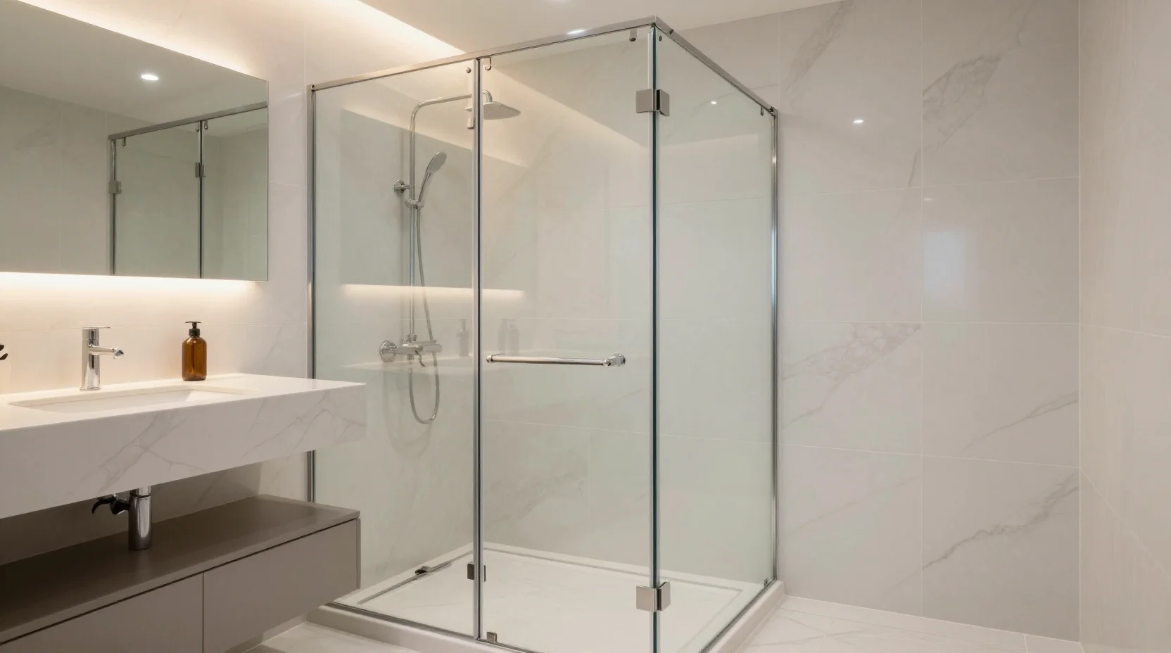 Salle de bain moderne installée