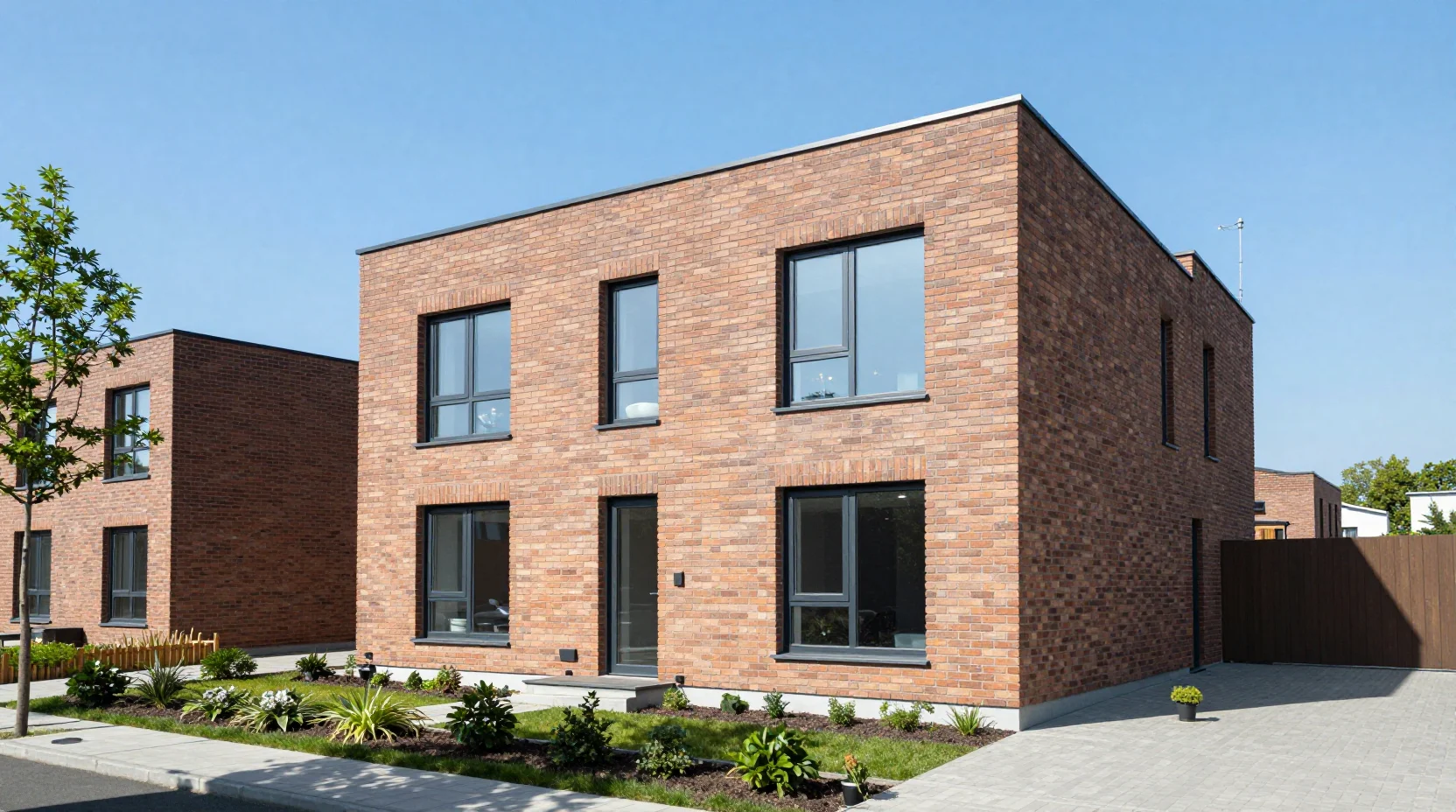 Construction neuve d'une maison moderne