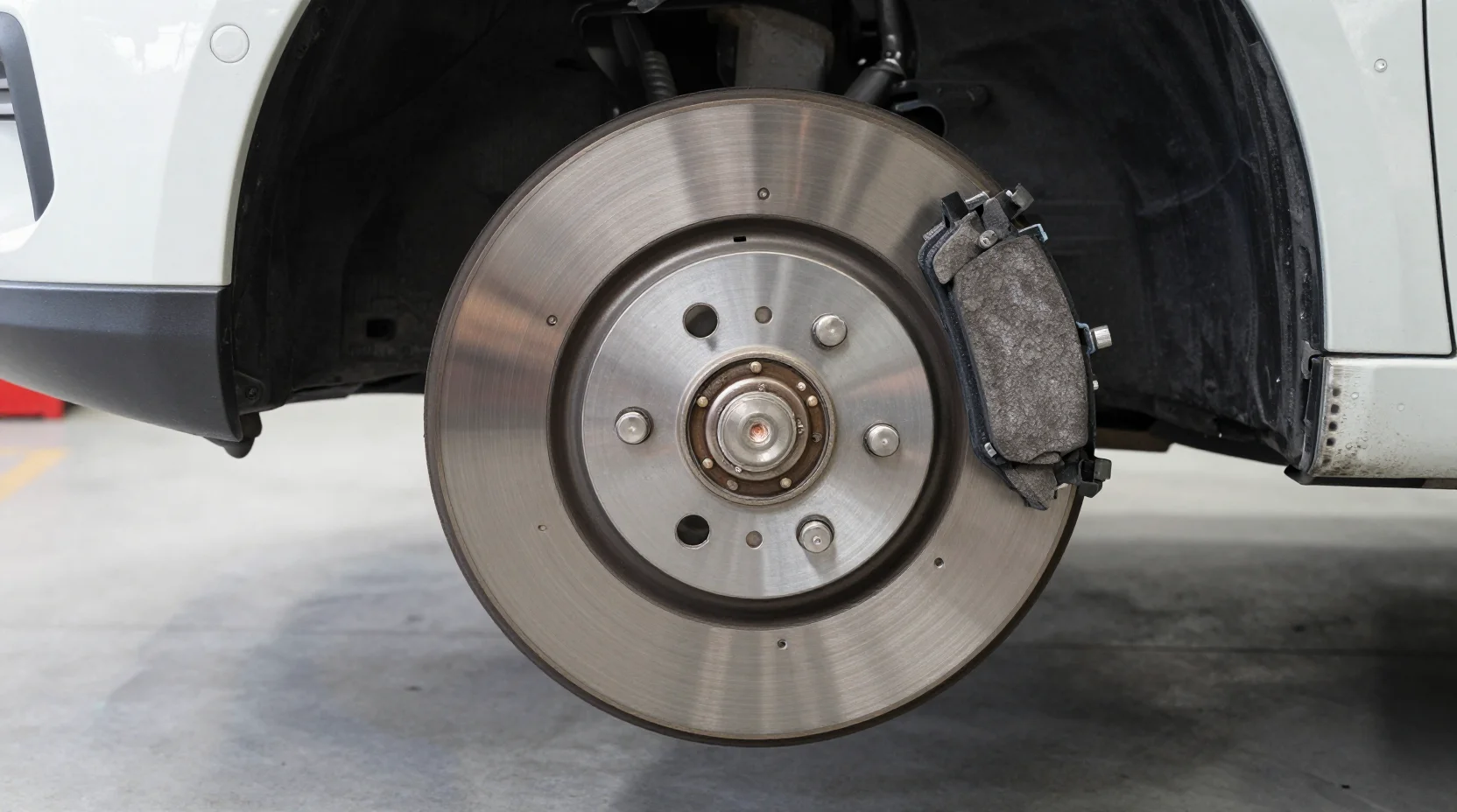 Completed brake disc and pad replacement