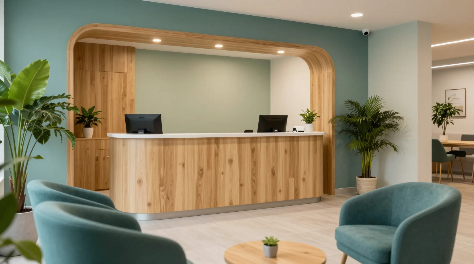 Espace d'accueil du cabinet de kinésithérapie